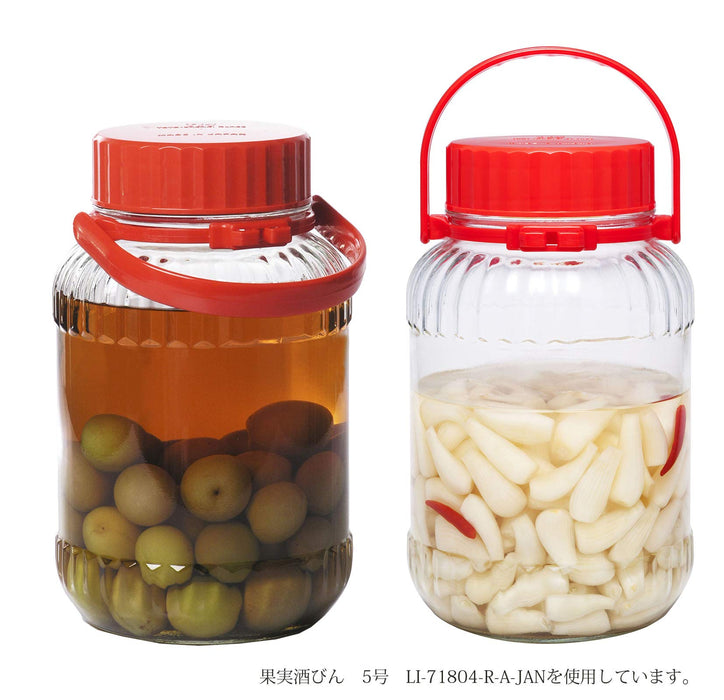 Toyo Sasaki Glass Plum Liquor Bottle - 8000Ml Japan - Fruit Liquor & Pickles Container-Kiichin - The #1 Place for Japanese Goods in Your Hand!