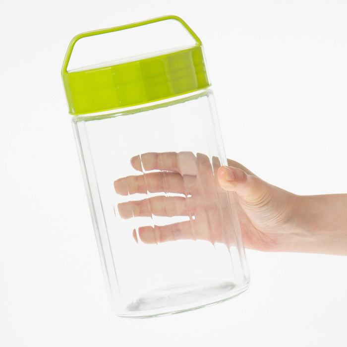 2000Ml Olive Green Glass Storage Container Set of 2-Kiichin - The #1 Place for Japanese Goods in Your Hand!