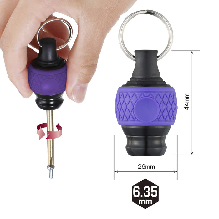 Vessel QB-22V Ball Grip Quick Catcher Bit Holder Violet-Kiichin - The #1 Place for Japanese Goods in Your Hand!
