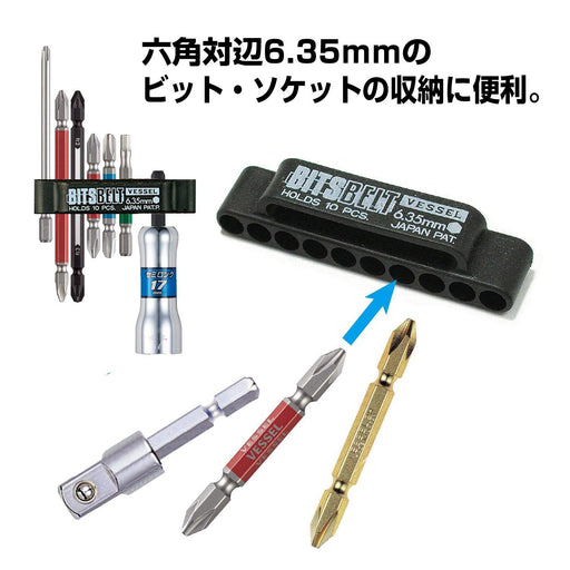 Vessel BB-10 Belt Holder 10-Piece Storage-Kiichin - The #1 Place for Japanese Goods in Your Hand!