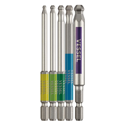 Vessel GS5P-35 Ball Point Bit Set 5pcs 3/4/5/6/8x100mm-Kiichin - The #1 Place for Japanese Goods in Your Hand!