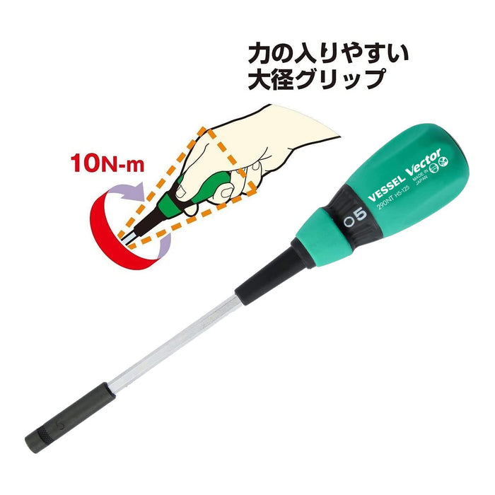 Vessel B-290NT 5.0mm Vector Nut Driver-Kiichin - The #1 Place for Japanese Goods in Your Hand!