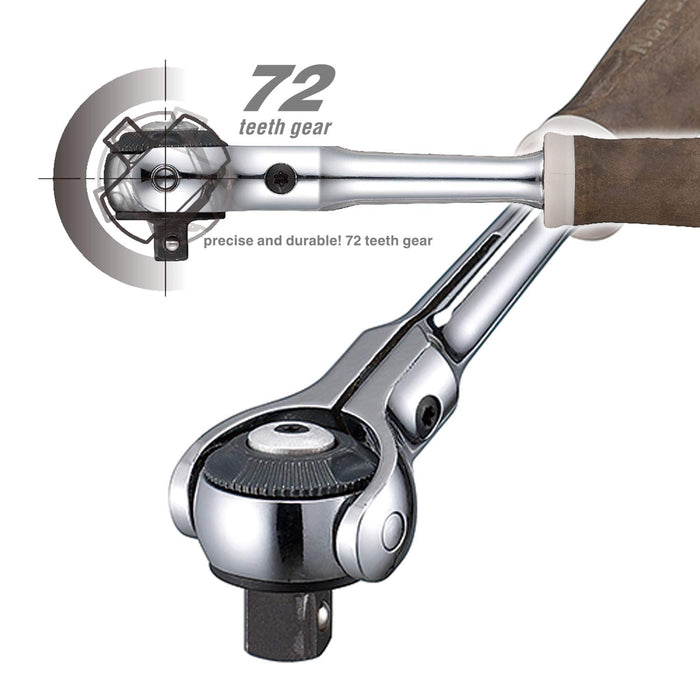 Vessel HRH3-SW 3/8in (9.5mm) Ratchet Handle Non-Slip Grip-Kiichin - The #1 Place for Japanese Goods in Your Hand!