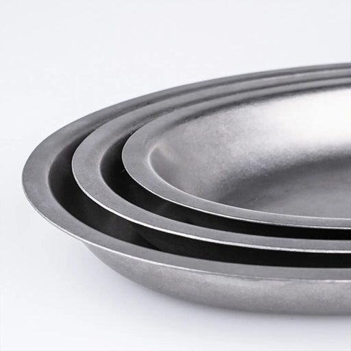 Aoyoshi Vintage Inox Stainless Steel Oval Bowl - 208mm, Made in Japan-Kiichin - The #1 Place for Japanese Goods in Your Hand!