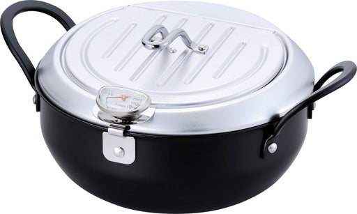 20cm Black Iron Tempura Pot with Lid - IH Compatible by Wahei Freiz-Kiichin - The #1 Place for Japanese Goods in Your Hand!