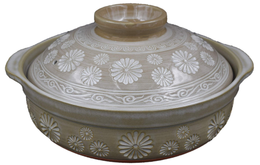Uchiyama Pottery Water-Repellent Ceramic Coated Earthen Pot No. 9 - Banko Ware for 3-5 People-Kiichin - The #1 Place for Japanese Goods in Your Hand!