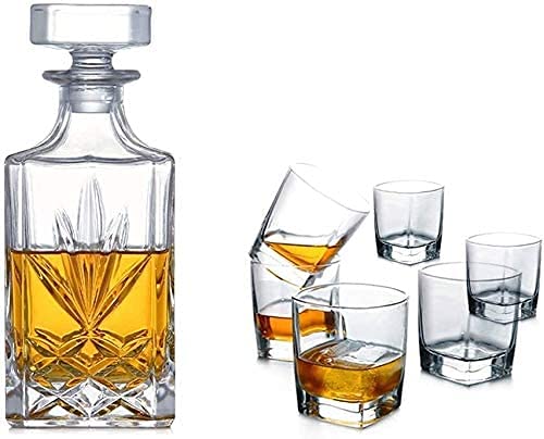 Dtkmkj Crystal Glass Whiskey Decanter Set with Glass Closure - Color E-Kiichin - The #1 Place for Japanese Goods in Your Hand!