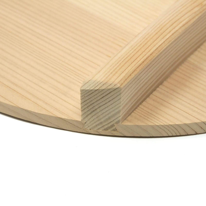 Yamacoh Sawara Cypress Round Wooden Lid - 39cm Hangiri Sushi Rice Mixing Bowl-Kiichin - The #1 Place for Japanese Goods in Your Hand!