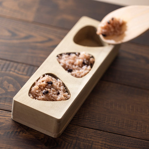 Yamacoh 3-Hole Wooden Onigiri Mold - Authentic Japanese Kitchen Tool-Kiichin - The #1 Place for Japanese Goods in Your Hand!
