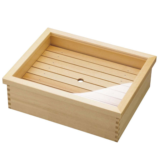 Yamacoh Wooden Sushi Neta Case - Stainless Steel Tray for Small Sushi Pieces-Kiichin - The #1 Place for Japanese Goods in Your Hand!