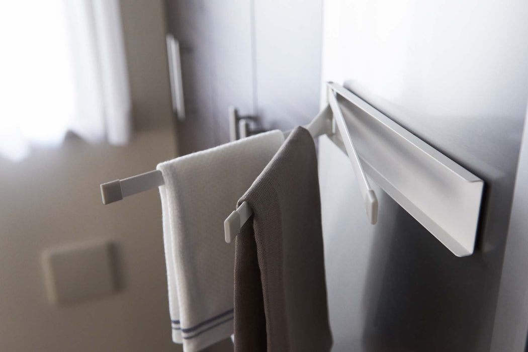 Yamazaki Industrial White Magnet Dish Hanger - Kitchen Storage-Kiichin - The #1 Place for Japanese Goods in Your Hand!