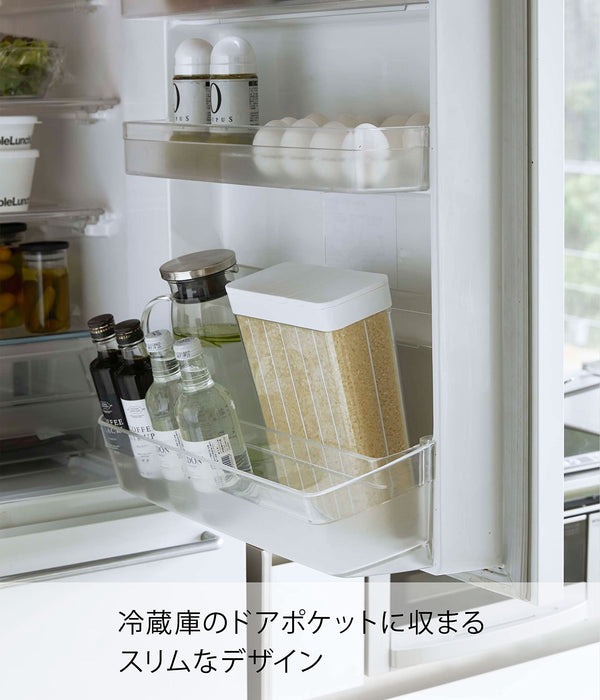 Yamazaki Industrial 3822 1 Go Rice Bin - Japan White Refrigerator Storage-Kiichin - The #1 Place for Japanese Goods in Your Hand!