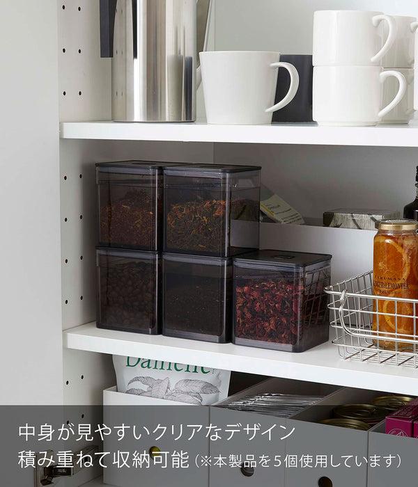 Yamazaki Industrial Japan Tower Square Airtight Storage Container with Spoon - Compact and Efficient-Kiichin - The #1 Place for Japanese Goods in Your Hand!