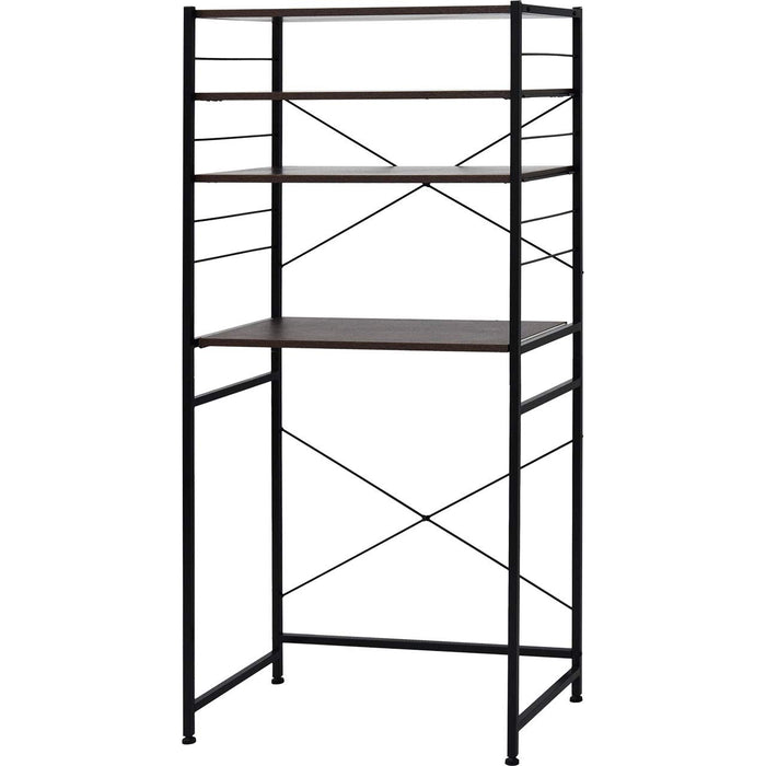 Yem World 80Cm Brown Kitchen Rack - Multifunctional Stand for Microwave, Trash, and Refrigerator-Kiichin - The #1 Place for Japanese Goods in Your Hand!