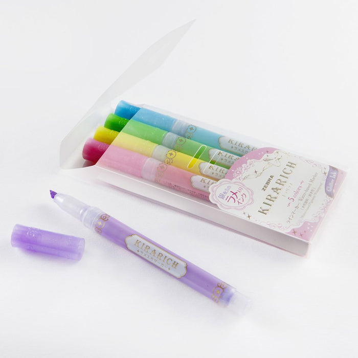 Zebra Japan Kirarich Highlighter Pen - 5 Color Set-Kiichin - The #1 Place for Japanese Goods in Your Hand!