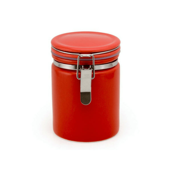 Zero Japan Mino Ware Ceramic Tea Canister 100 Red - Premium Storage Solution-Kiichin - The #1 Place for Japanese Goods in Your Hand!