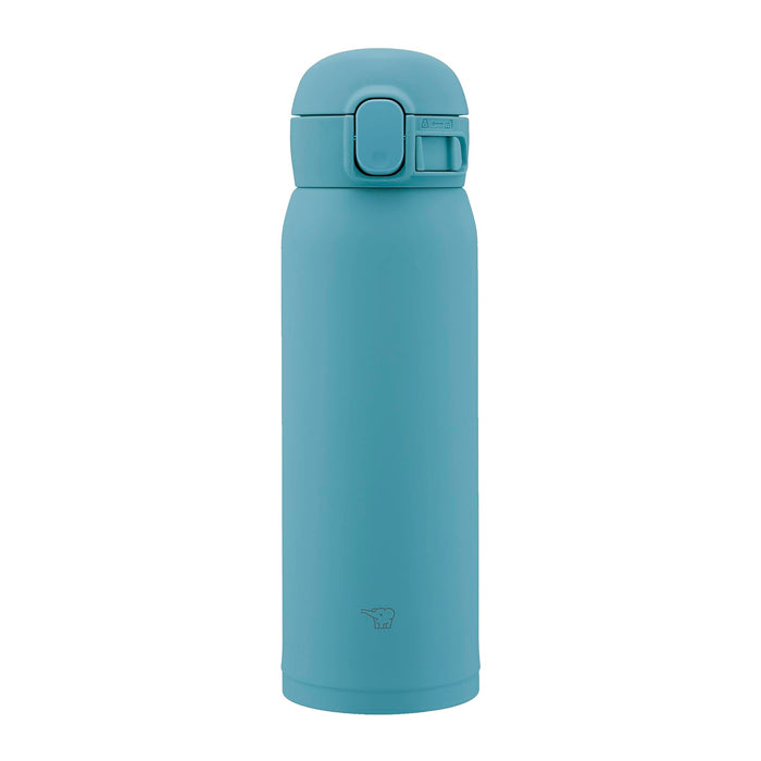 Zojirushi Mahobin 480ml Water Bottle 1-Touch Stainless Steel Aqua Green 3 Items to Wash SM-WS48-GM-Kiichin - The #1 Place for Japanese Goods in Your Hand!