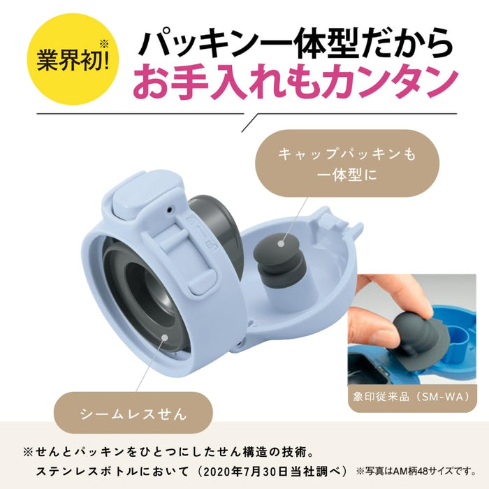 Zojirushi Mahobin 480ml Water Bottle 1-Touch Stainless Steel Aqua Green 3 Items to Wash SM-WS48-GM-Kiichin - The #1 Place for Japanese Goods in Your Hand!