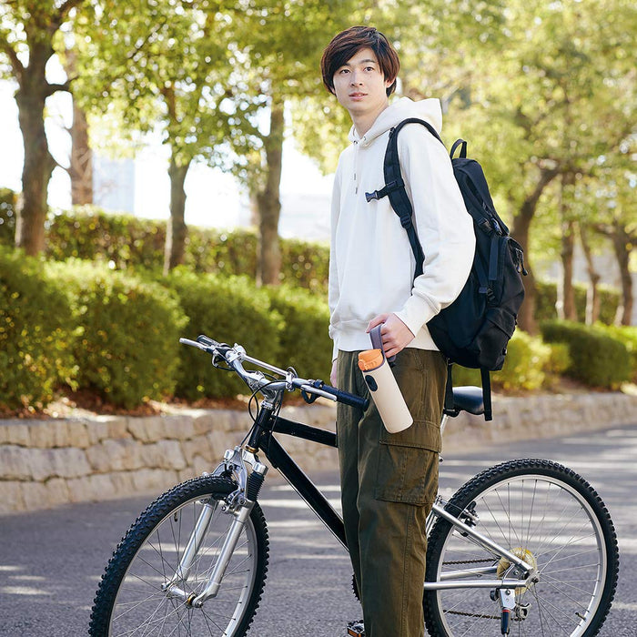Zojirushi Mahobin MC-AA02-CA Stainless Steel Water Bottle Cover Beige M Size-Kiichin - The #1 Place for Japanese Goods in Your Hand!