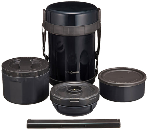 Zojirushi SL-Gg18-Bd Thermal Bento Box 3Cups Navy Black-Kiichin - The #1 Place for Japanese Goods in Your Hand!