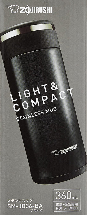 Zojirushi SM-JD36-BA 360ml Black Steel Water Bottle-Kiichin - The #1 Place for Japanese Goods in Your Hand!