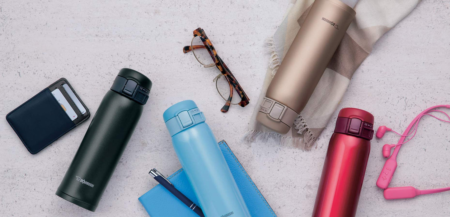 Zojirushi Stainless Steel Insulated Water Bottle 480ml - Matte Black-Kiichin - The #1 Place for Japanese Goods in Your Hand!