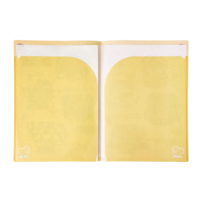 A4 clear file with 2 pockets Mogu Mogu Watching!File Holder