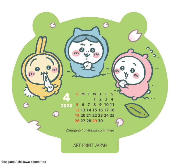 Art Print Japan 2026 Die-Cut Desk Calendar Chiikawa Theme