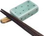24to3 Nishitomi Ceramics Arita Ware Pottery Chopsticks Rest Ice Color