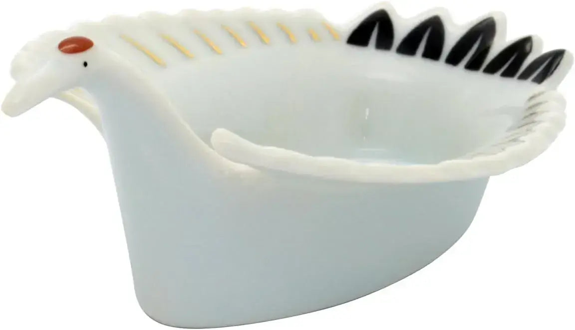24to3 Nishitomi Ceramics Arita Ware Tokko Kiln Lucky Turtle Porcelain Bowl - Crane - 4534891455725