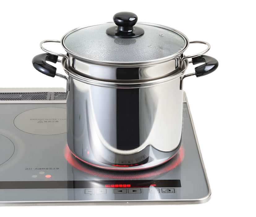 Yoshikawa Cook Look II 3-Ply Stainless Steel Pasta Pot - Premium Quality Cookware