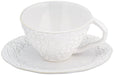 Aito Lien Coffee Cup & Saucer 330ml White Mino Ware Japan 267841-Kiichin - The #1 Place for Japanese Goods in Your Hand!