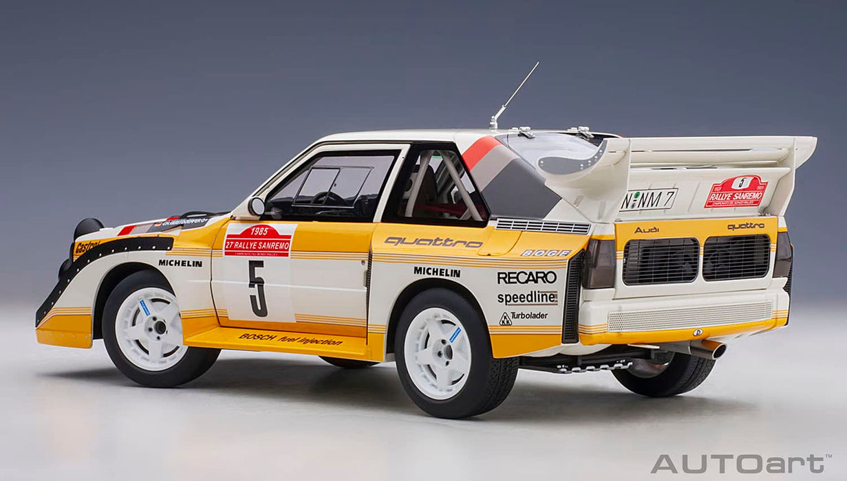 Autoart Audi Sport Quattro S1 WRC 1985 Sanremo Rally Winner 1/18 Scale Model 88503-Kiichin - The #1 Place for Japanese Goods in Your Hand!