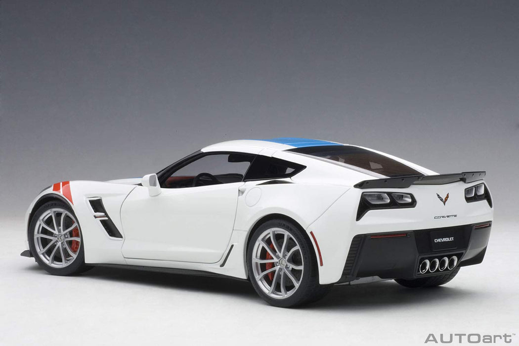 Autoart 1/18 Corvette C7 Gransport White/Blue Red Hashmark-Kiichin - The #1 Place for Japanese Goods in Your Hand!
