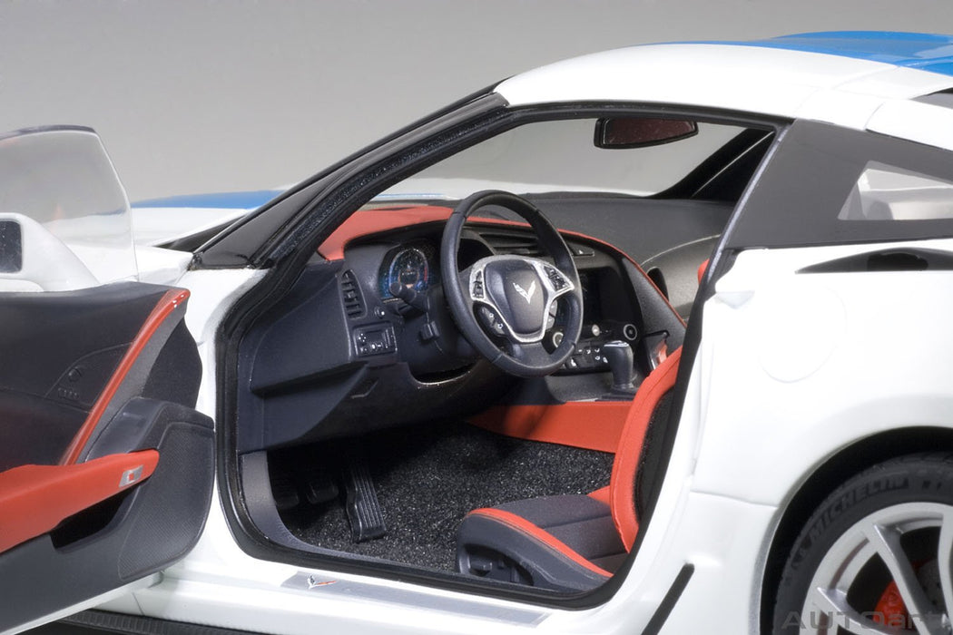 Autoart 1/18 Corvette C7 Gransport White/Blue Red Hashmark-Kiichin - The #1 Place for Japanese Goods in Your Hand!