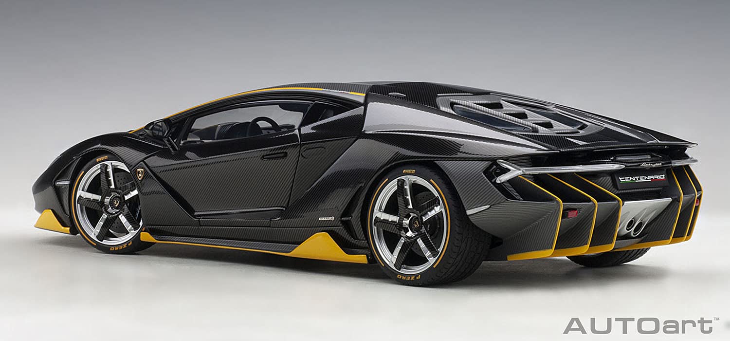 Autoart 1/18 Lamborghini Centenario Carbon Black/Yellow-Kiichin - The #1 Place for Japanese Goods in Your Hand!