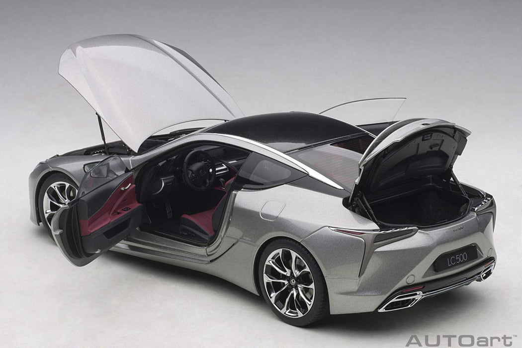 Autoart 1/18 Lexus LC500 Titanium Silver/Dark Rose-Kiichin - The #1 Place for Japanese Goods in Your Hand!