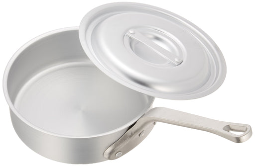 Endo Shoji 21cm Shallow Anodized Saucepan 2.3L Durable Corrosion-Resistant-Kiichin - The #1 Place for Japanese Goods in Your Hand!