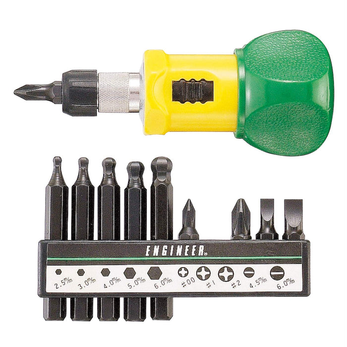 Engineer Ratchet Stubby Set 10 Bits DR-04-Kiichin - The #1 Place for Japanese Goods in Your Hand!