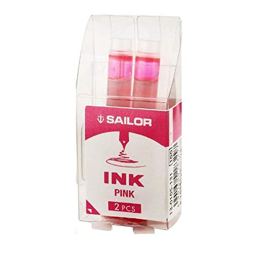 Sailor Fountain Pen with Pink Cartridge Ink Set of 2 Bottles 10 Pieces 13-0105-131-Kiichin - The #1 Place for Japanese Goods in Your Hand!