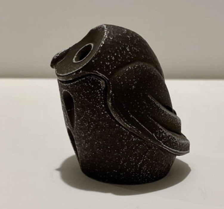 Iwachu Small Silver Brown Owl Incense Burner Nambu Ironware 29245-Kiichin - The #1 Place for Japanese Goods in Your Hand!