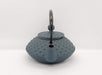 Iwachu Teapot Flat Arare Damman Blue 0.35L Enameled Nambu Ironware-Kiichin - The #1 Place for Japanese Goods in Your Hand!