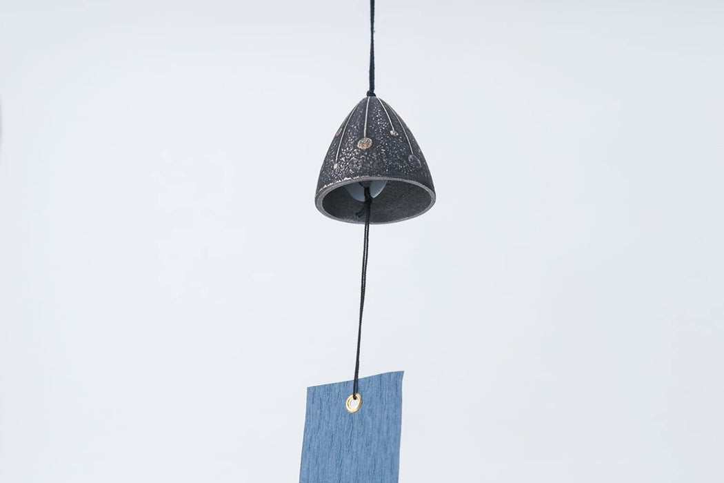 Iwachu Sparkler Gold Black Wind Chime Nambu Ironware 5x5cm 27167-Kiichin - The #1 Place for Japanese Goods in Your Hand!