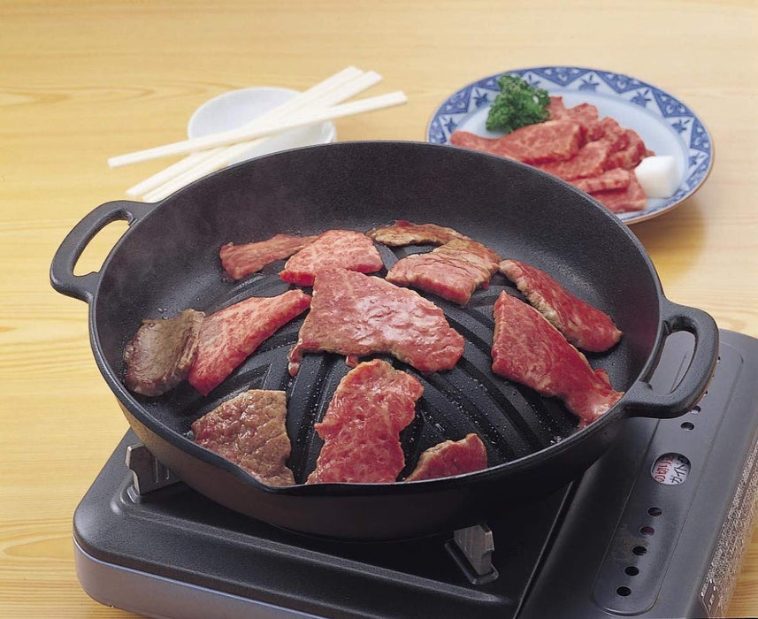 Iwachu Yakiniku Genghis Khan Pot 28.5Cm Black Finish Nambu Ironware-Kiichin - The #1 Place for Japanese Goods in Your Hand!