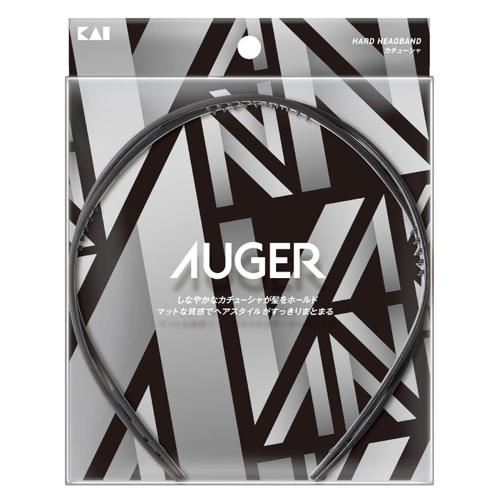 Kai Corporation HC2308 Black Non-Slip Auger Headband for Men's Hairstyle