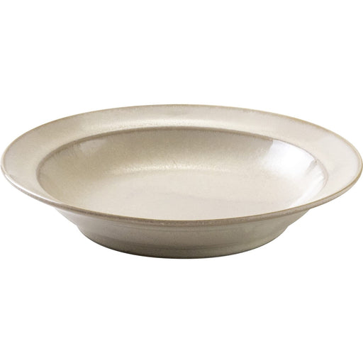 Minoru Pottery Mino Ware 210 Deep Plate Beige 21.2cmx4cm-Kiichin - The #1 Place for Japanese Goods in Your Hand!