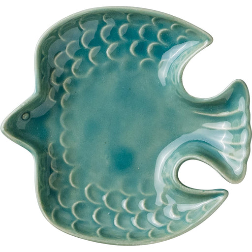 Minoru Pottery Mino Ware Tri-Shaped Plate 120mm Sea Blue-Kiichin - The #1 Place for Japanese Goods in Your Hand!