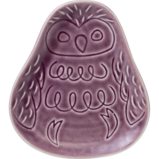 Minoru Pottery Mino Ware 115 Plate Amethyst Metsa Owl Design-Kiichin - The #1 Place for Japanese Goods in Your Hand!