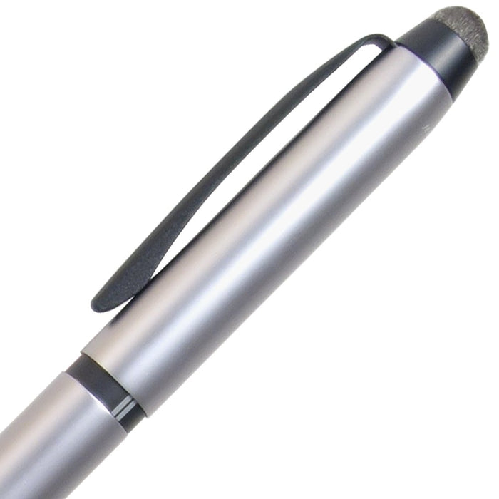 Mitsubishi Pencil Jet Stream 3-Color Retractable Ballpoint & Touch Pen 0.5mm Silver-Kiichin - The #1 Place for Japanese Goods in Your Hand!