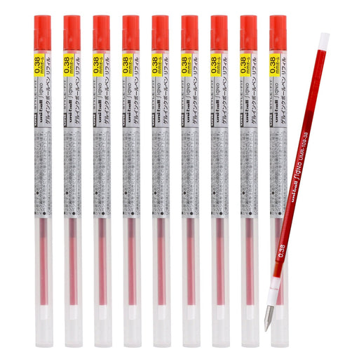 Mitsubishi Pencil Style Fit Signo 0.38 Red Ballpoint Pen Refill Pack of 10-Kiichin - The #1 Place for Japanese Goods in Your Hand!